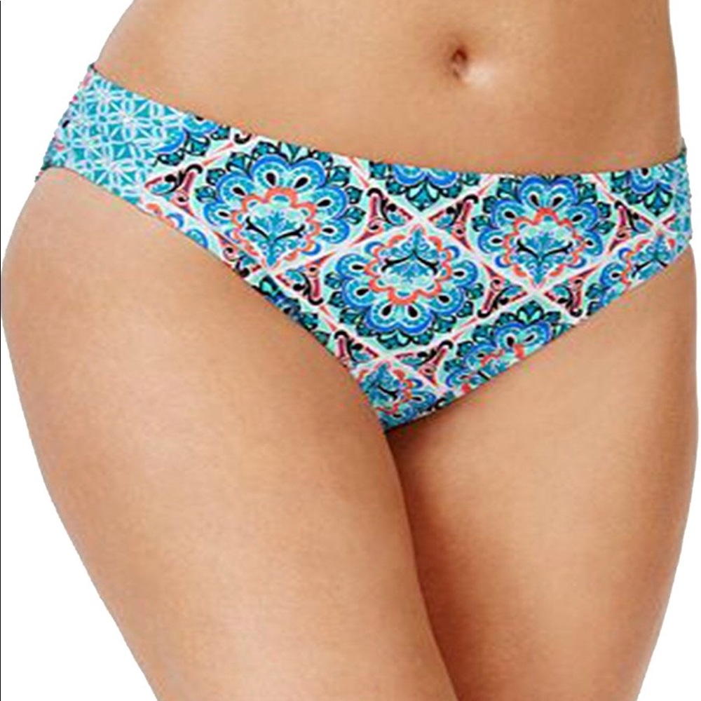 Go by Gossip Printed Side-Tab Bikini Bottom Large